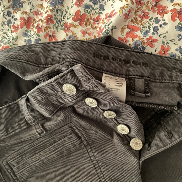 american eagle super high rise flare corduroy jean - Picture 2 of 5